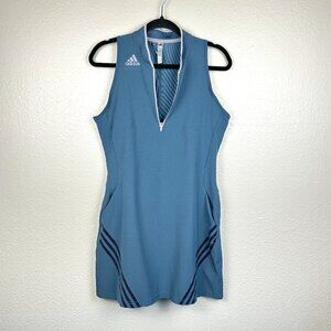 Adidas 3 Stripe Sport Dress - Blue/Navy - Sz S